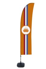 Beach Flag Budget L Set WT Orange Crown