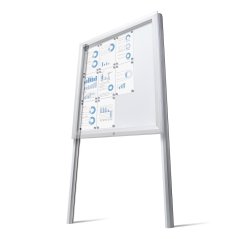 Sloupky pro venkovní uzamykatelnou vitrínu a venkovní uzamykatelnou vitrínu Extra Deep - Zemní kotvení