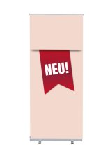 Roll-Banner Budget 85 Kompletní sada Novinka červená německy