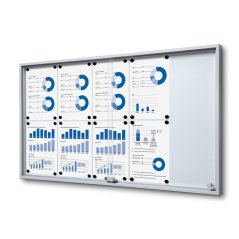 Vnitřní uzamykatelná vitrína s posuvnými dveřmi Slim 10x A4