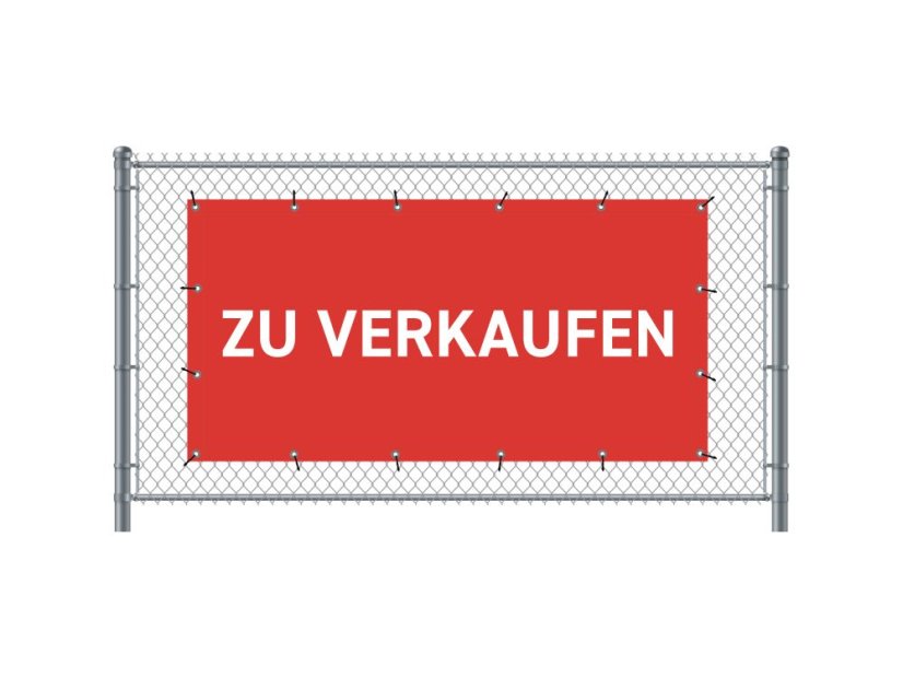 Banner na plot 200 x 100 cm Prodej německy červený