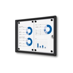 Vnitřní uzamykatelná vitrína Economy černá 2x A4