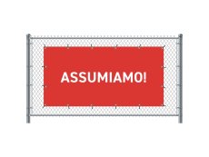 Banner na plot 200 x 100 cm Přijímáme italsky červený