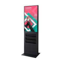 Smart Line digitální totem stojan 6 x A4 s 43" Samsung obrazovkou a dotykovým displejem černý