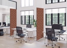 Textilní dělicí stěna Deco 85-200 oboustranná h. rz I17 ECO