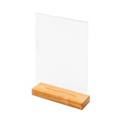 Dřevěný stojan na menu ve tvaru T na výšku A4