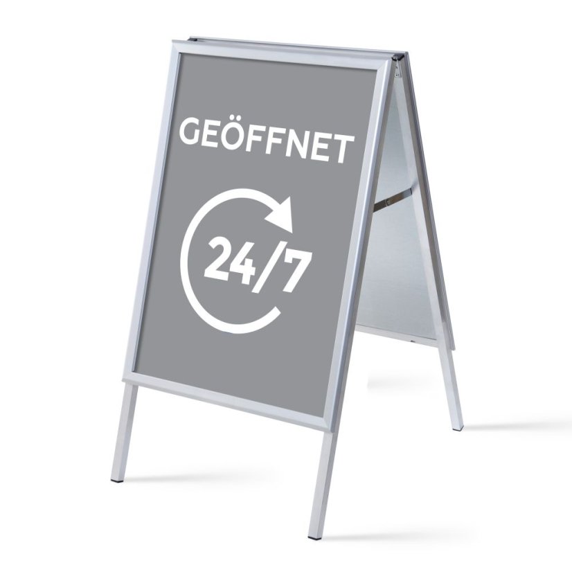 A-stojan A1 kompletní set otevřeno 24/7 šedý německy
