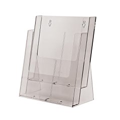 Taymar® Stojan na letáky na pult/zeď 2x A4 na výšku