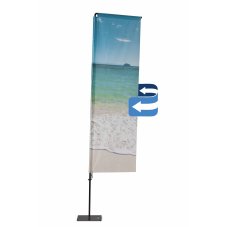 Plážová vlajka Alu Square 155 cm Graphic oboustranná