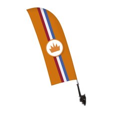 Okenní vlajka vítr SET jednostranná oranžová koruna