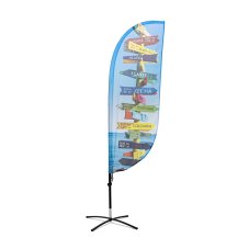 Beach Flag Fiber Paddle Graphic Small Single-Sided