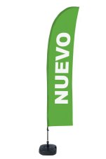 Plážová vlajka Budget Wind Kompletní Sada New Green Španělsky