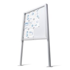 Sloupky pro venkovní uzamykatelnou vitrínu a venkovní uzamykatelnou vitrínu Extra Deep - Upevňovací deska