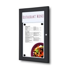Venkovní menu vitrína nesvětelná s logopanelem na výšku 1x A4