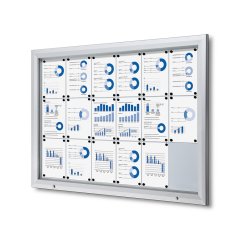 Venkovní uzamykatelná vitrína s plynovými písty 18x A4