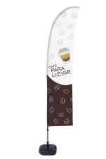Plážová vlajka Budget L Sada WT Coffee To Go ES I142 ECO