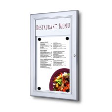 Venkovní menu vitrína nesvětelná s logopanelem na výšku 1x A4