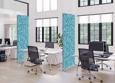 Textilní dělicí stěna Deco 85-200 oboustranná puntíky m. I1 ECO
