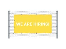 Banner na plot 200 x 100 cm Přijímáme anglicky žlutý