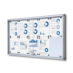 Vnitřní uzamykatelná vitrína s posuvnými dveřmi 10x A4
