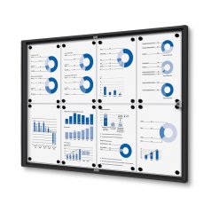 Vnitřní uzamykatelná vitrína Economy černá 8x A4