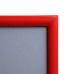 25 mm Snap Frame Zkosené Rohy A4 Červený