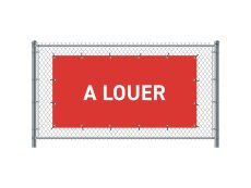 Banner na plot 200 x 100 cm Pronájem francouzsky červený