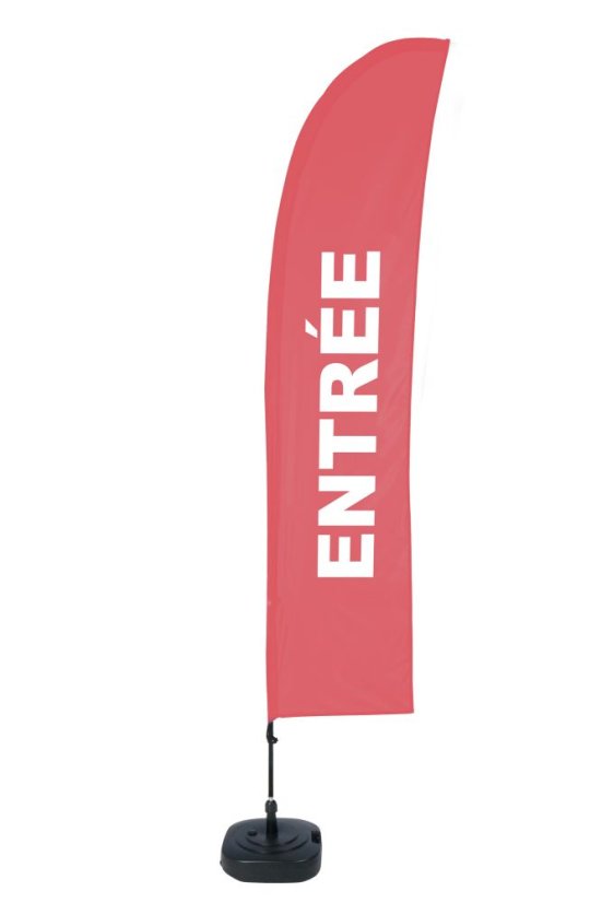 Beach Flag Budget L Set WT Entrance FR I512 ECO