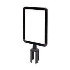 Černý držák plakátu A4 pro ekonomický flexibilní pásový sloupek