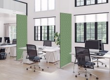 Textilní dělicí stěna Deco 85-200 oboustranná h. ze. I16 ECO