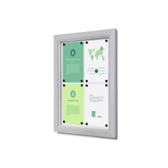 Venkovní uzamykatelná vitrína Slim 4 x A4