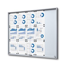 Vnitřní uzamykatelná vitrína s posuvnými dveřmi Slim 15x A4