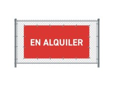 Banner na plot 200 x 100 cm Pronájem španělsky červený
