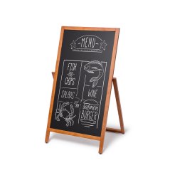 Dřevěný A-stojan Flip 55x105 cm světle hnědý