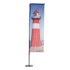 Plážová vlajka Alu Square Graphic ECO 60 x 155 cm