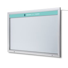 Venkovní uzamykatelná vitrína s osvětleným logem a plynovými písty 21x A4