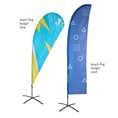 Beach Flag Budget with fiber glass Extra Large