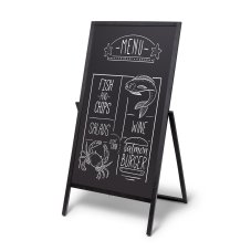 Dřevěný A-stojan Flip 68x140 cm černý