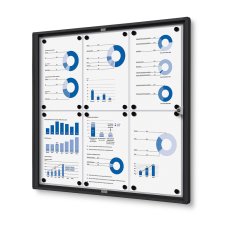 Vnitřní uzamykatelná vitrína Economy černá 6x A4