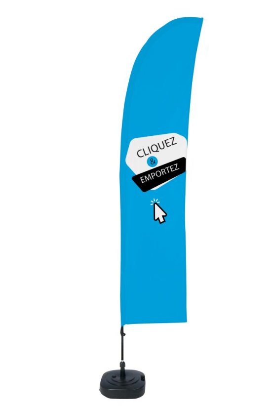 Beach Flag Budget L Set WT Click Collect B FR I635 ECO