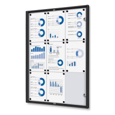 Vnitřní uzamykatelná vitrína Economy černá 9x A4