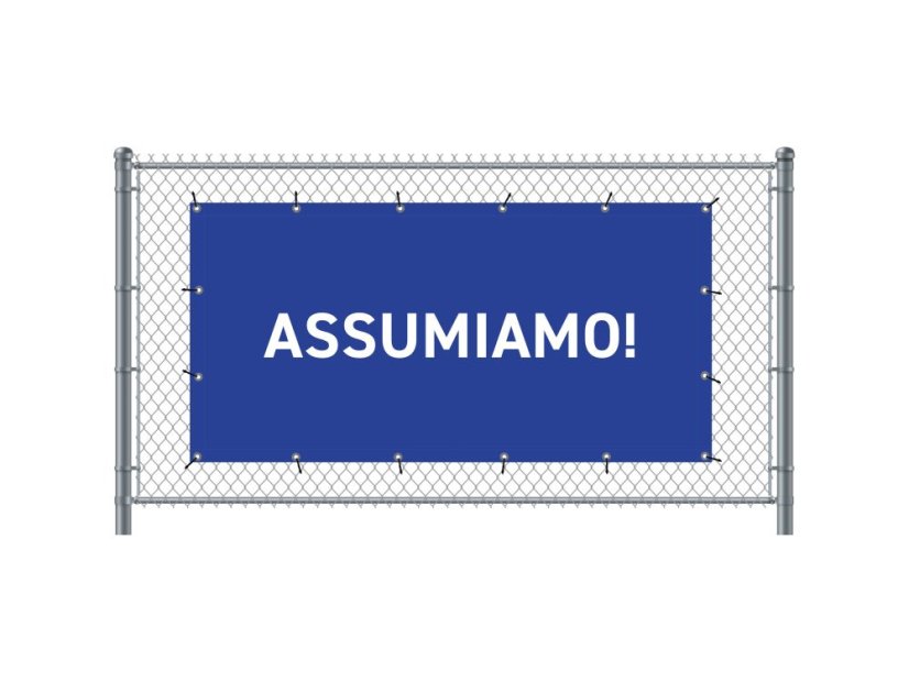 Banner na plot 200 x 100 cm Přijímáme italsky modrý