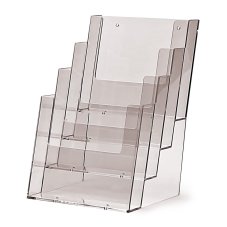 Taymar® Stojan na letáky na pult/zeď 4x A5 na výšku