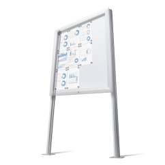 Sloupky pro venkovní uzamykatelnou vitrínu a venkovní uzamykatelnou vitrínu Extra Deep - Upevňovací deska