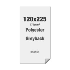 Polyester se šedým rubem 270 g/m2 120 x 225 cm bez PVC