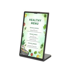 Scritto® Stojan na menu ve tvaru L Černý A6