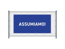 Banner na plot 200 x 100 cm Přijímáme italsky modrý