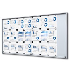 Vnitřní uzamykatelná vitrína s posuvnými dveřmi Slim 24x A4