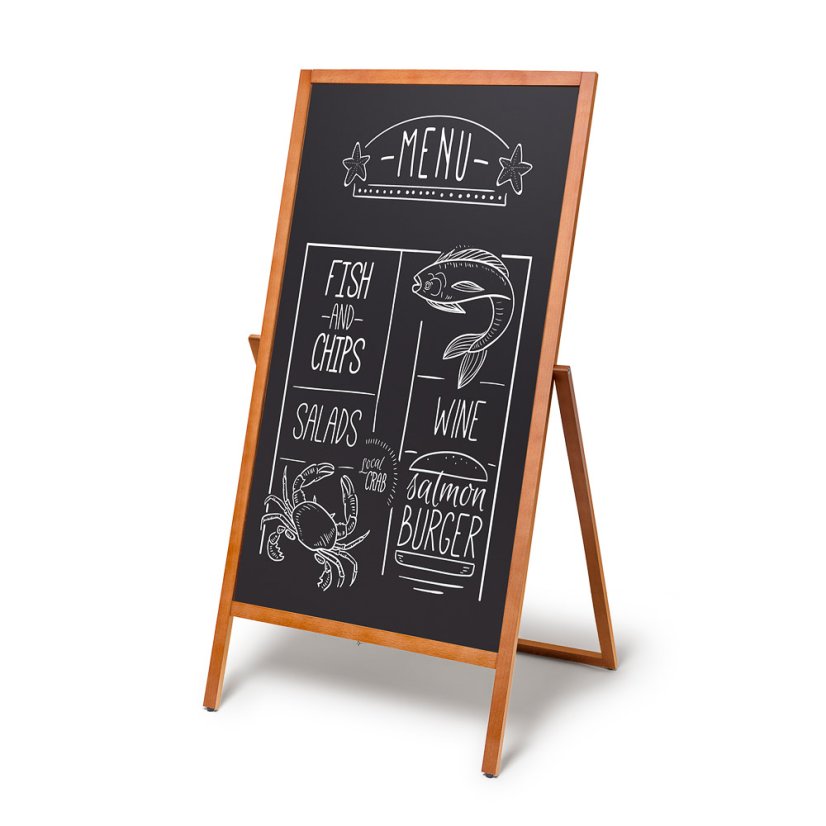 Dřevěný A-stojan Flip 68x140 cm světle hnědý