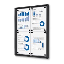 Vnitřní uzamykatelná vitrína Economy černá 4x A4